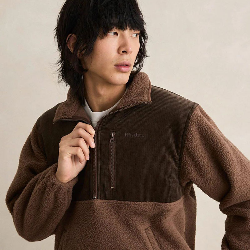 Sudadera Rhythm: Stables Half Zip (Taupe)