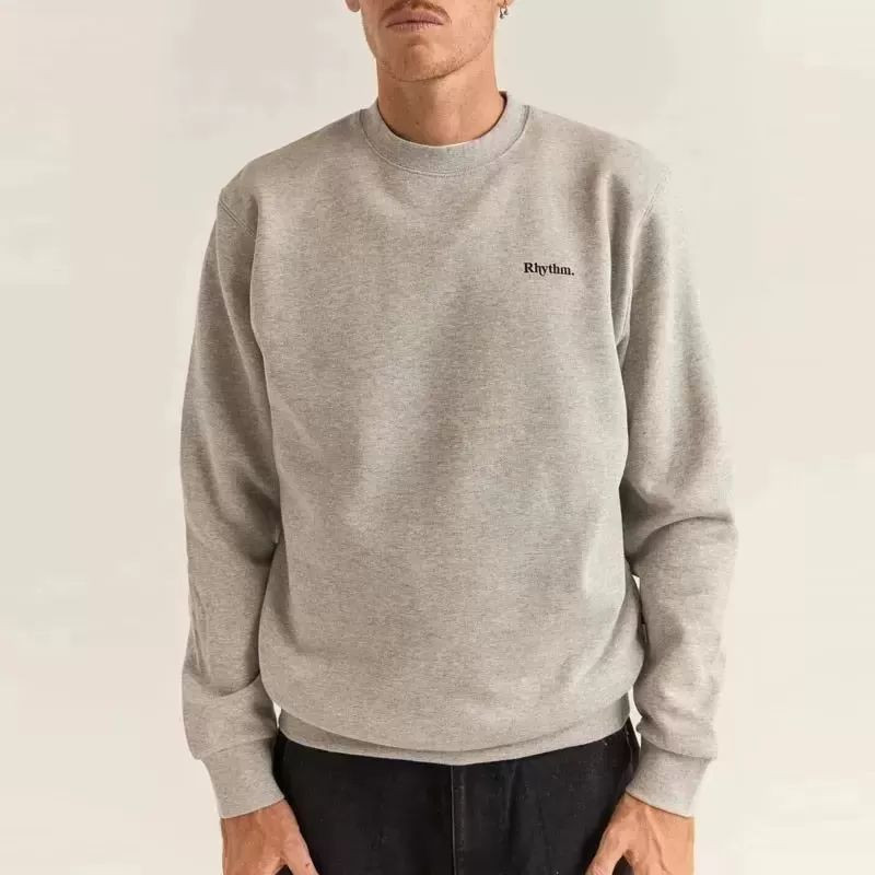 Sudadera Rhythm: Brand Fleece Crew (Grey Heather)
