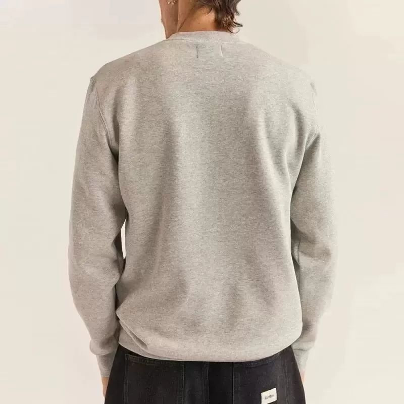 Sudadera Rhythm: Brand Fleece Crew (Grey Heather)