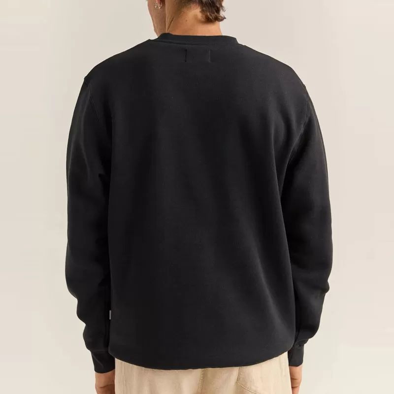 Sudadera Rhythm: Brand Fleece Crew (Black)