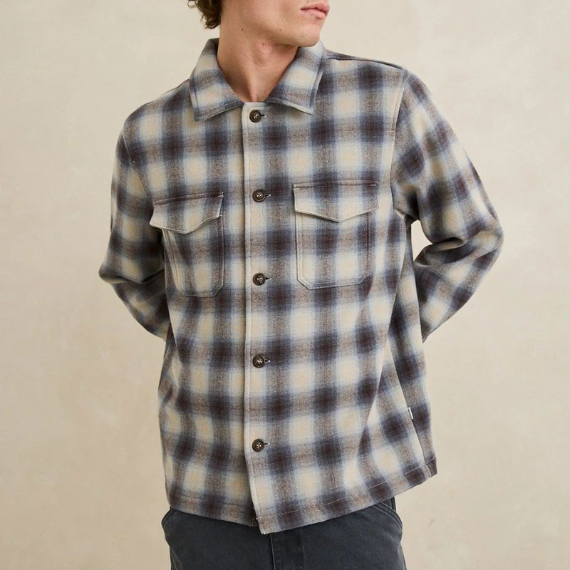 Camisa Rhythm: Polar Bond LS Flannel (Smoke)