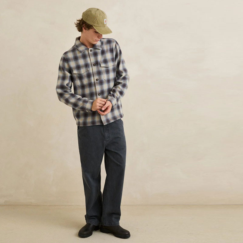 Camisa Rhythm: Polar Bond LS Flannel (Smoke)