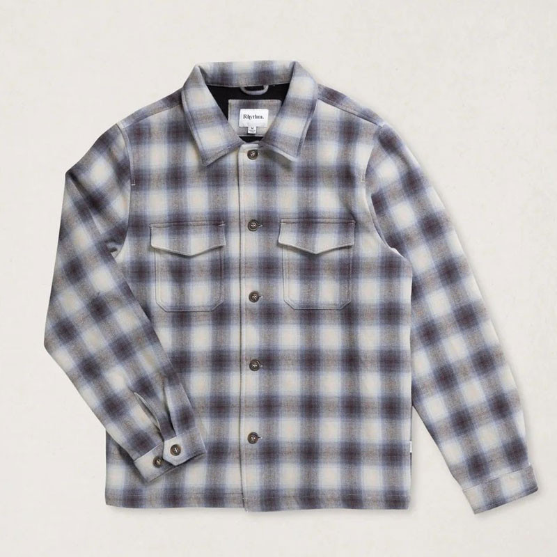 Camisa Rhythm: Polar Bond LS Flannel (Smoke)