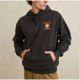 Sudadera Rhythm: Surf Essentials Fleece Hood (Washed Black)
