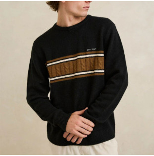 Jersey Rhythm: Mohair Stripe Knit (Black)