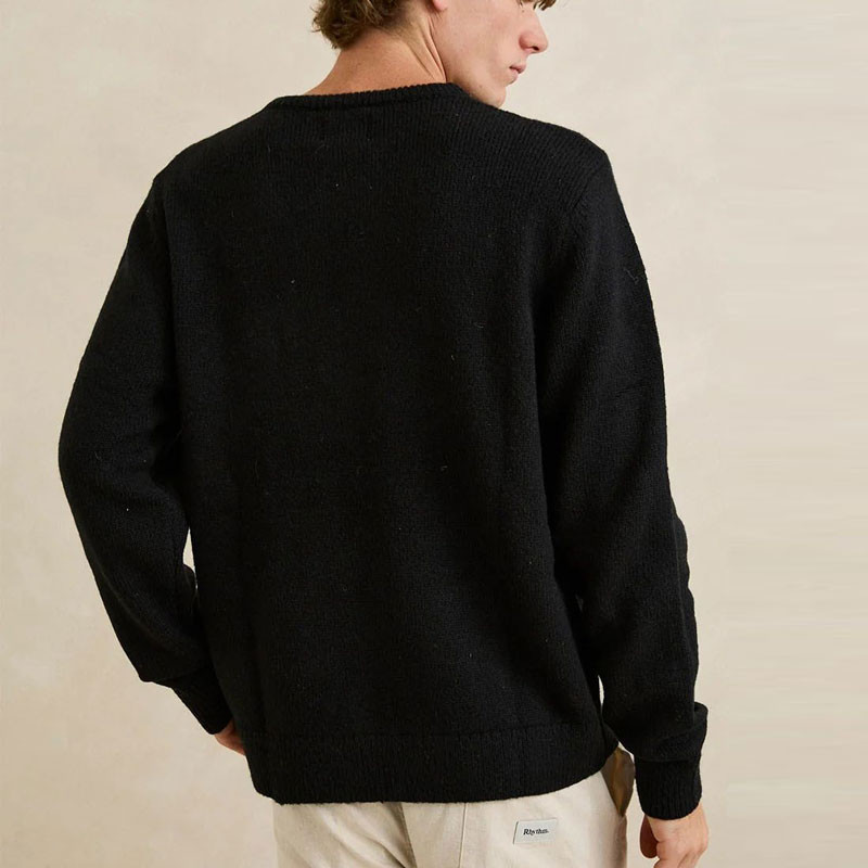 Jersey Rhythm: Mohair Stripe Knit (Black)
