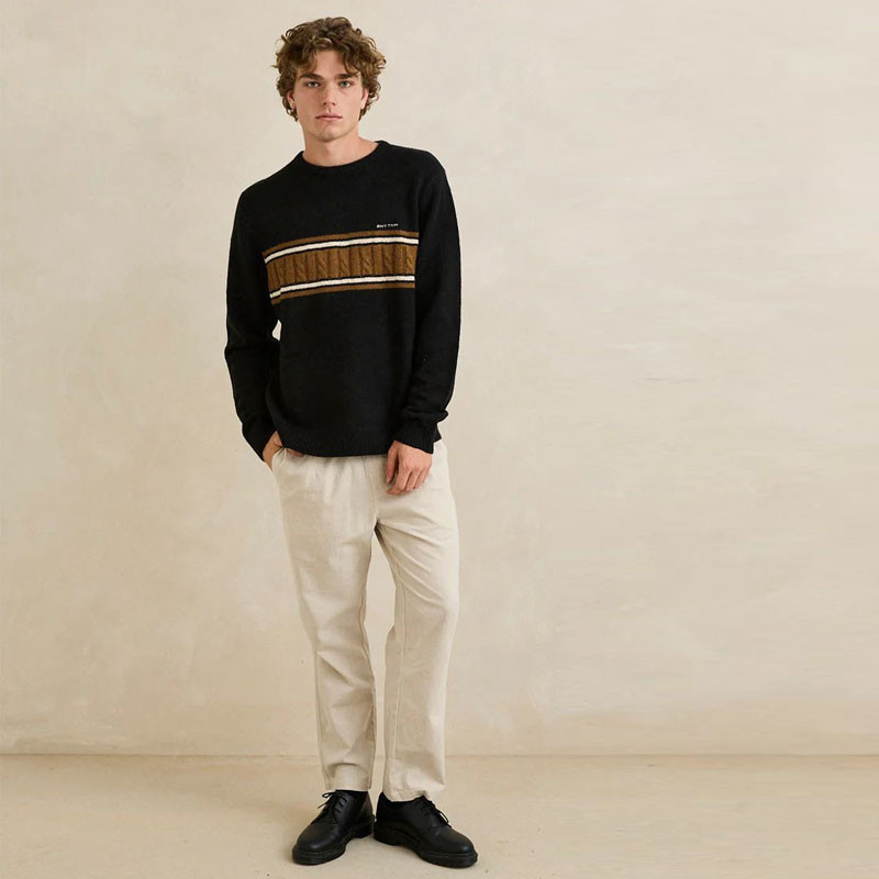 Jersey Rhythm: Mohair Stripe Knit (Black)