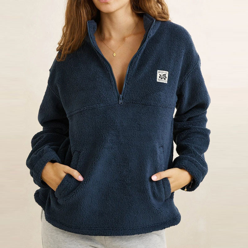 Sudadera Rhythm: Bayside 1/4 Zip Fleece (Dark Blue)