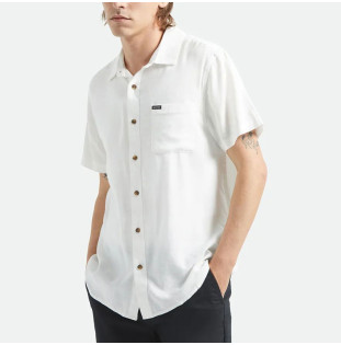 Camisa Brixton: Charter Slub SS Wvn (Off White)