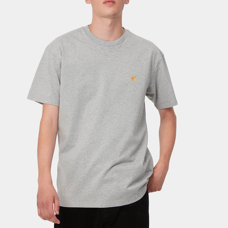 Camiseta Carhartt WIP: SS Chase T-Shirt (Grey Heather Gold)