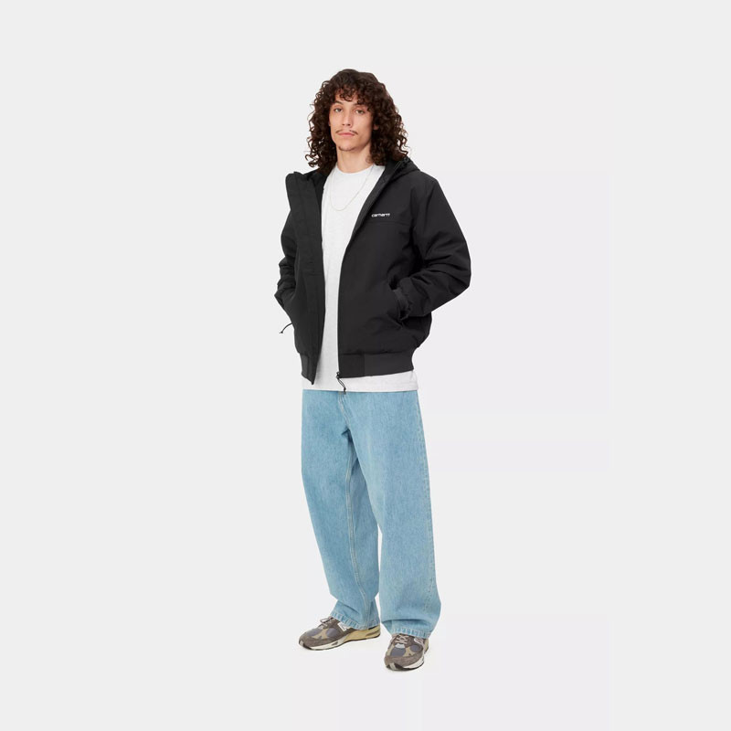 Chaqueta Carhartt WIP: Hooded Sail Jacket (Black White)