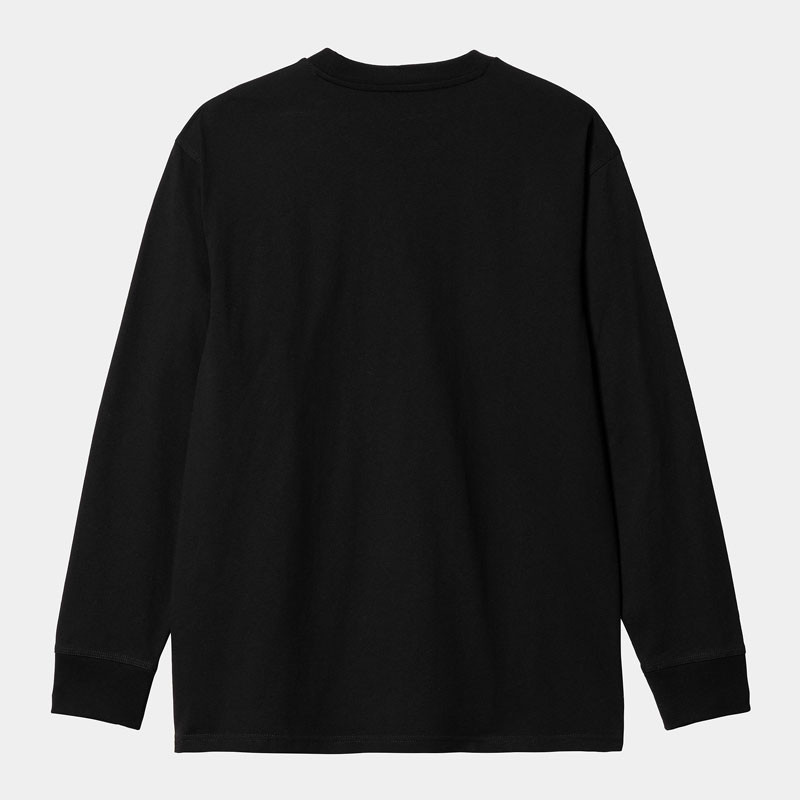 Camiseta Carhartt WIP: LS American Script T-Shirt (Black)