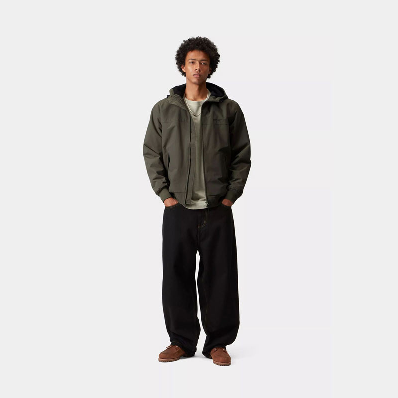 Chaqueta Carhartt WIP: Hooded Sail Jacket (Cypress Black)