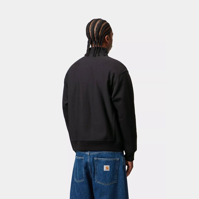 Sudadera Carhartt WIP: Half Zip American Script Sweat (Black)