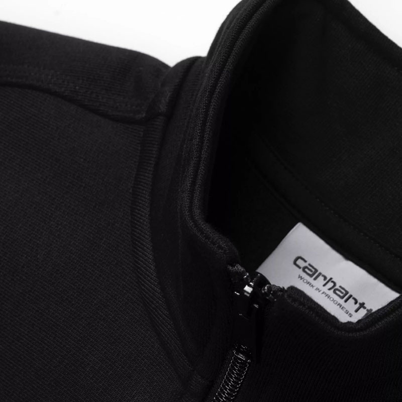Sudadera Carhartt WIP: Half Zip American Script Sweat (Black)