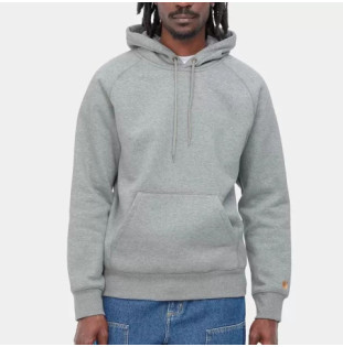 Sudadera Carhartt WIP: Hooded Chase Sweat (Grey Heather Gold)
