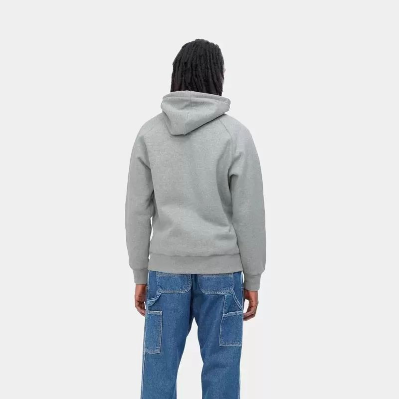 Sudadera Carhartt WIP: Hooded Chase Sweat (Grey Heather Gold)