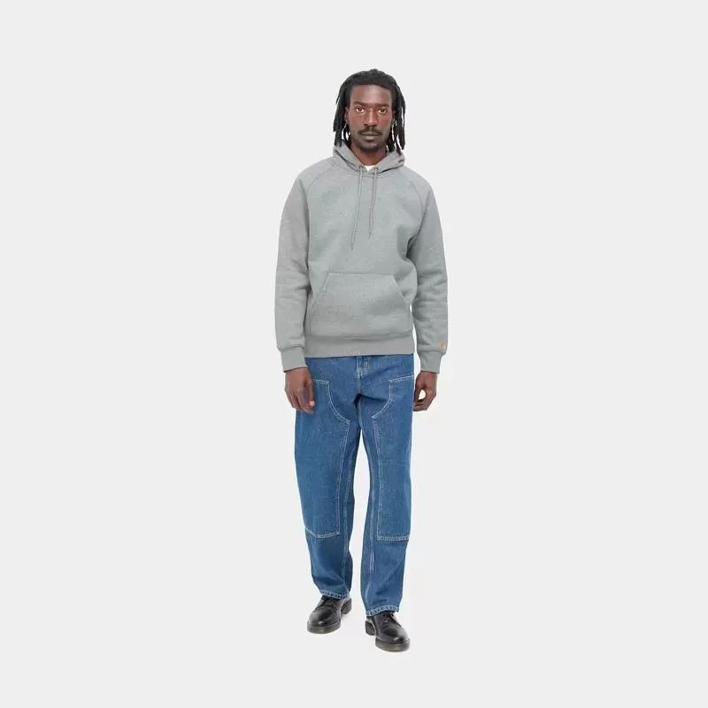 Sudadera Carhartt WIP: Hooded Chase Sweat (Grey Heather Gold)