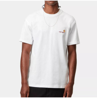Camiseta Carhartt WIP: SS American Script T-Shirt (White)