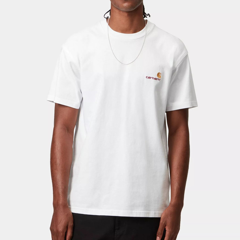 Camiseta Carhartt WIP: SS American Script T-Shirt (White)