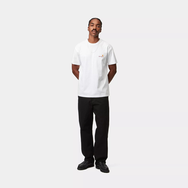 Camiseta Carhartt WIP: SS American Script T-Shirt (White)