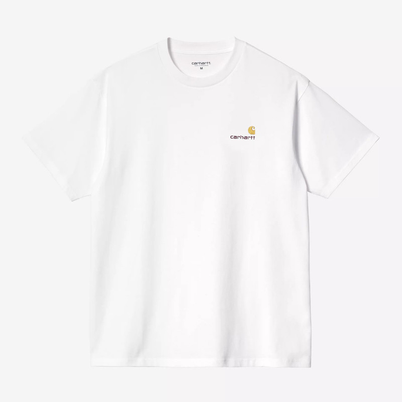 Camiseta Carhartt WIP: SS American Script T-Shirt (White)