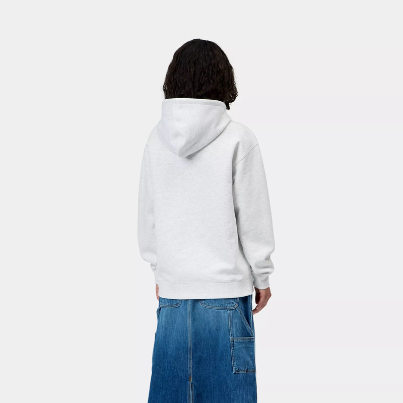 Sudadera Carhartt WIP: W Hood Carhartt Sweat (Ash Hea Cozy Purp)