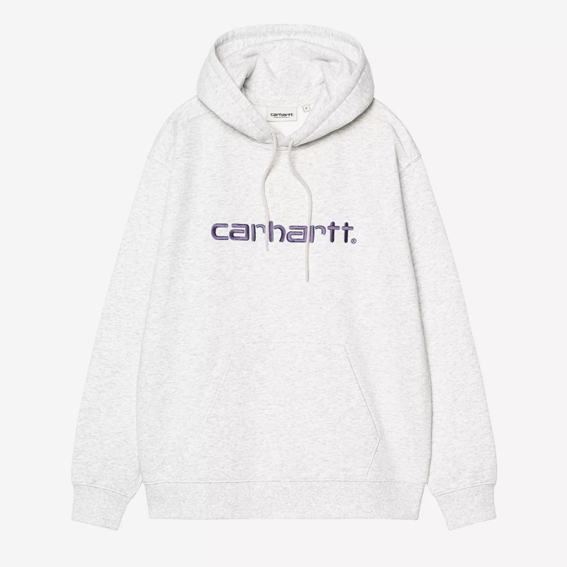 Sudadera Carhartt WIP: W Hood Carhartt Sweat (Ash Hea Cozy Purp)