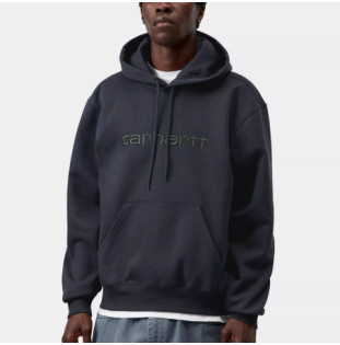 Sudadera Carhartt WIP: Hooded Carhartt Sweat (Dk Ny Dark Scarab)