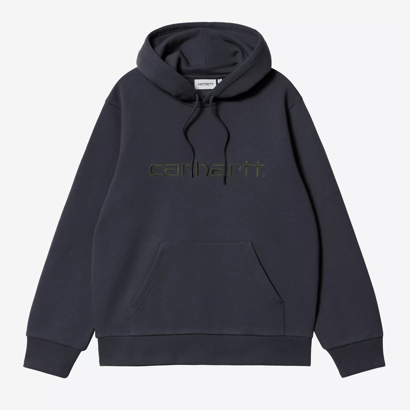 Sudadera Carhartt WIP: Hooded Carhartt Sweat (Dk Ny Dark Scarab)