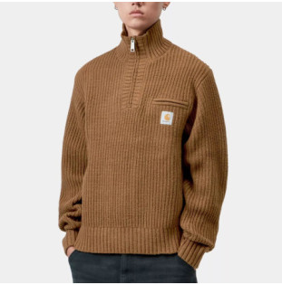 Jersey Carhartt WIP: Detroit Half Zip Sweater (WIP H Brown)