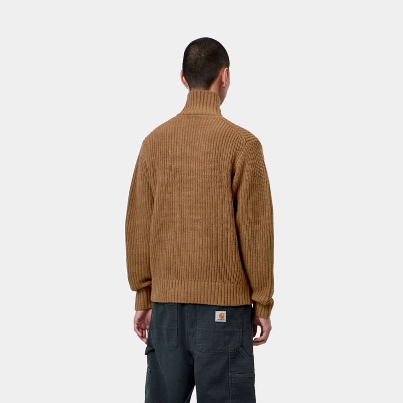 Jersey Carhartt WIP: Detroit Half Zip Sweater (WIP H Brown)