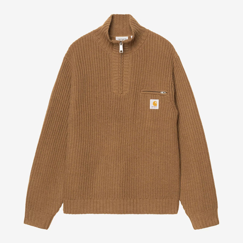Jersey Carhartt WIP: Detroit Half Zip Sweater (WIP H Brown)