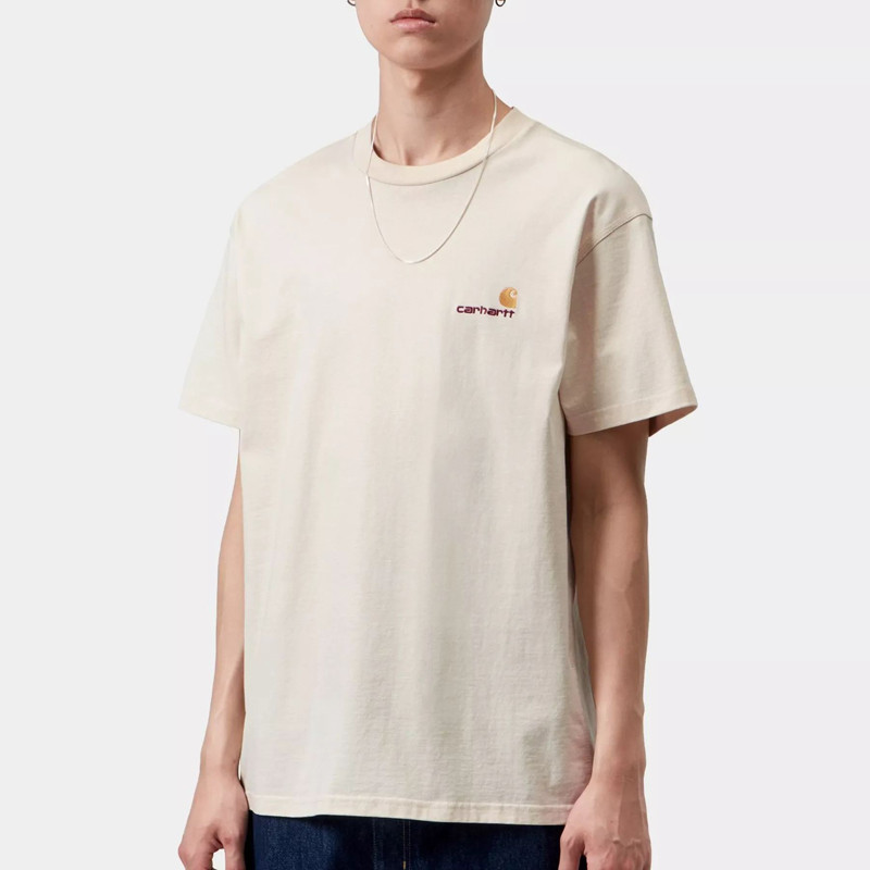 Camiseta Carhartt WIP: SS American Script T-Shirt (Natural)