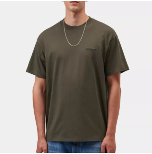 Camiseta Carhartt WIP: SS Script Embroidery T-Shirt (Cypress Blk)