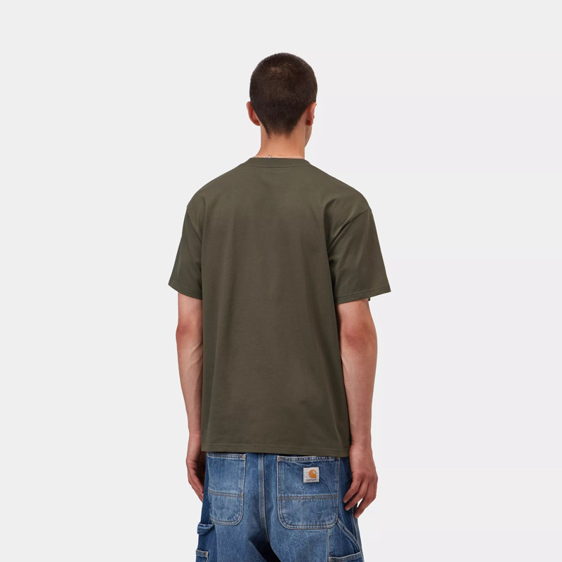 Camiseta Carhartt WIP: SS Script Embroidery T-Shirt (Cypress Blk)