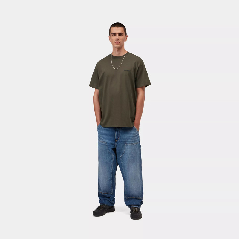 Camiseta Carhartt WIP: SS Script Embroidery T-Shirt (Cypress Blk)