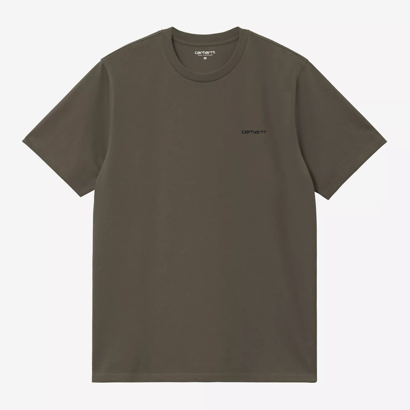 Camiseta Carhartt WIP: SS Script Embroidery T-Shirt (Cypress Blk)