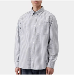 Camisa Carhartt WIP: LS Kanan Shirt (Kanan Stripe Black)
