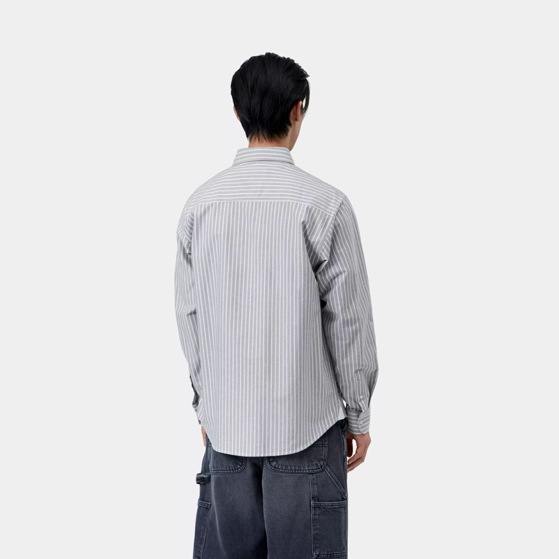 Camisa Carhartt WIP: LS Kanan Shirt (Kanan Stripe Black)