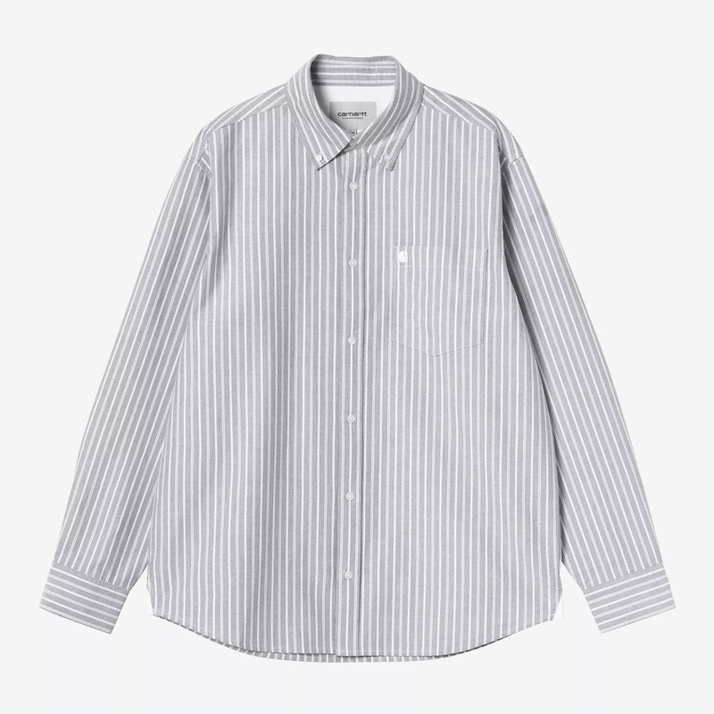Camisa Carhartt WIP: LS Kanan Shirt (Kanan Stripe Black)