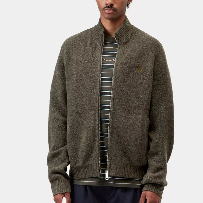 Jersey Carhartt WIP: Curtis Sweater Jacket (Tangled Shungite)