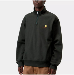 Sudadera Carhartt WIP: Half Zip American Script Sweat (Raven)