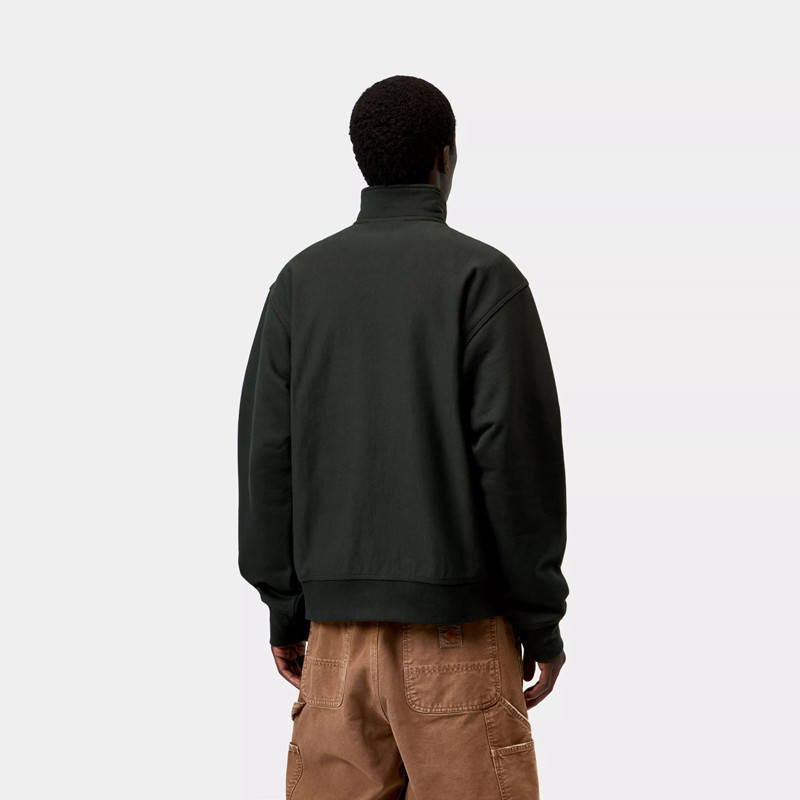 Sudadera Carhartt WIP: Half Zip American Script Sweat (Raven)