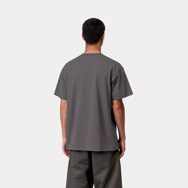 Camiseta Carhartt WIP: SS American Script T-Shirt (Graphite)