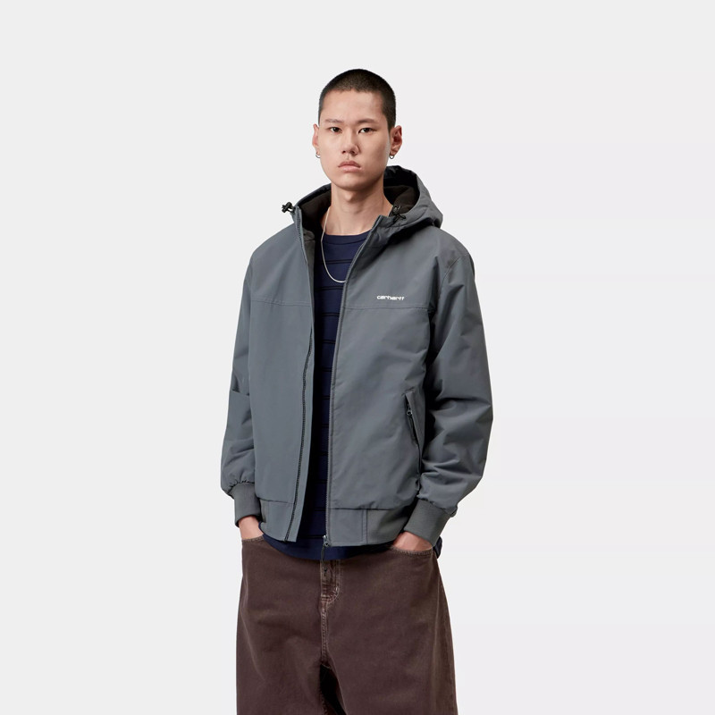 Chaqueta Carhartt WIP: Hooded Sail Jacket (Styx White)