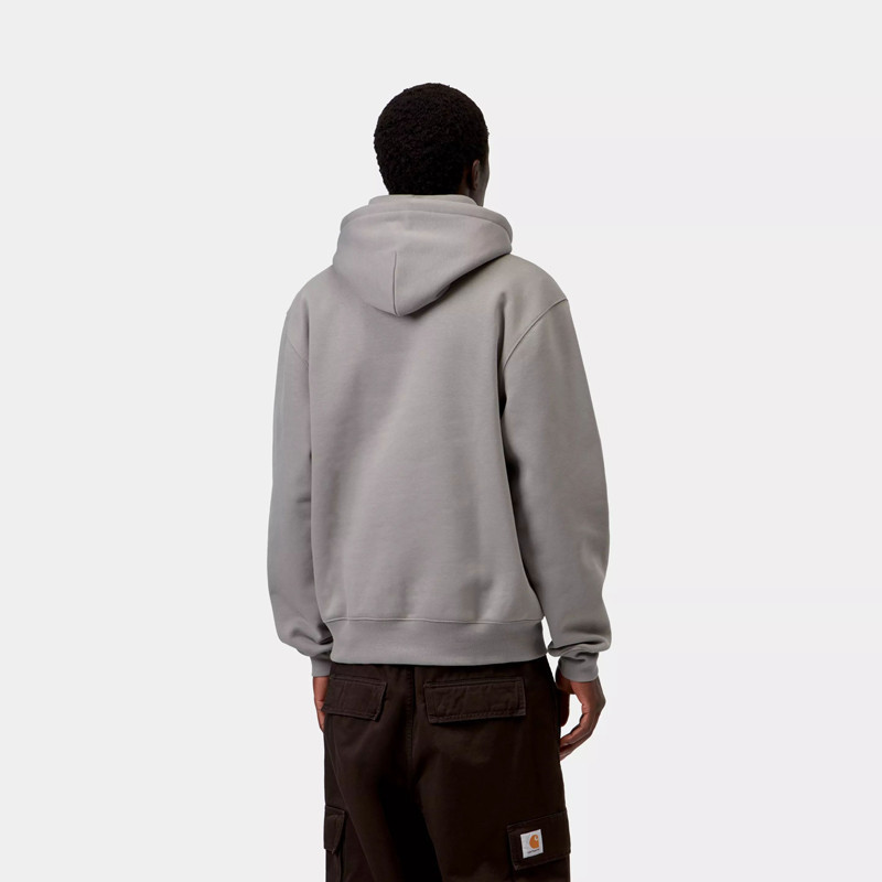 Sudadera Carhartt WIP: Hooded Carhartt Sweat (Shady Grey Dk Navy)
