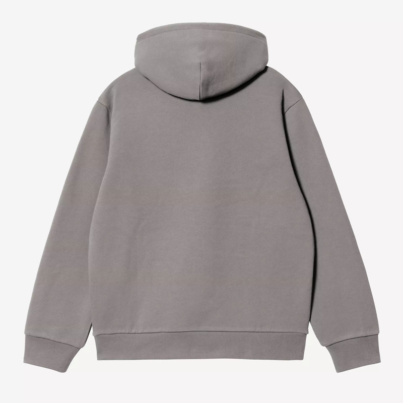 Sudadera Carhartt WIP: Hooded Carhartt Sweat (Shady Grey Dk Navy)