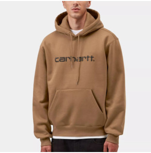 Sudadera Carhartt WIP: Hooded Carhartt Sweat (WIP H Brown Black)