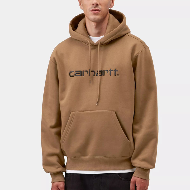 Sudadera Carhartt WIP: Hooded Carhartt Sweat (WIP H Brown Black)